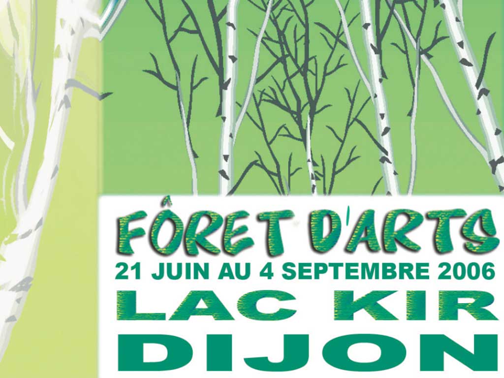 Forêt d'art au lac kir de dijon affiche